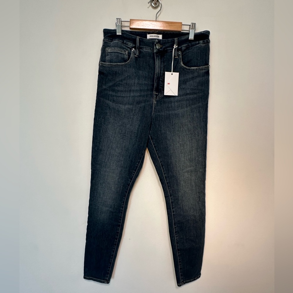 GOOD AMERICAN Good Waist Skinny Jeans (Size 12)